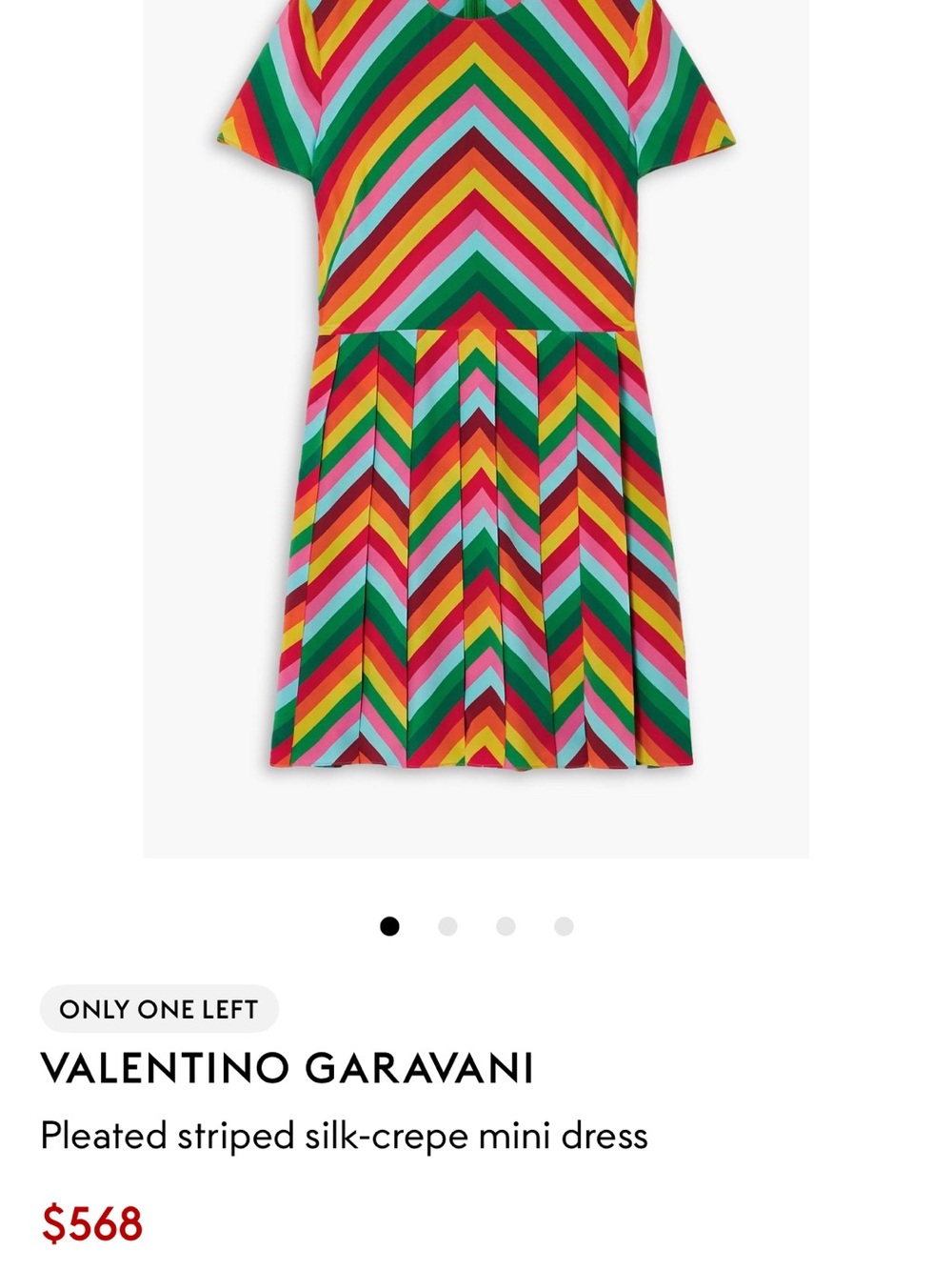 Valentino Rainbow Chevron Dress - Picture 6 of 11
